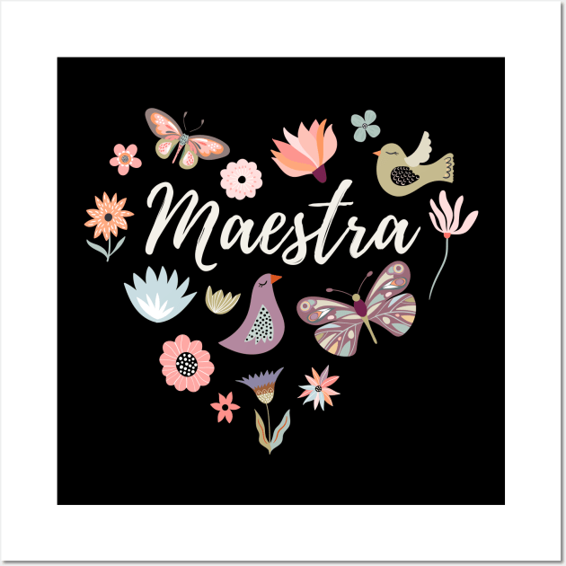 Maestra - spanish teacher Wall Art by verde